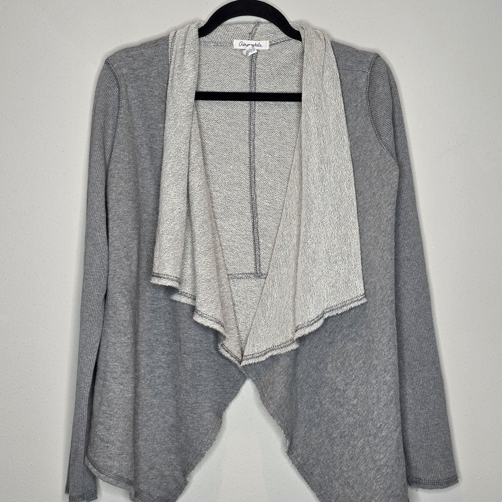 Aeropostle Gray Open Front Cardigan